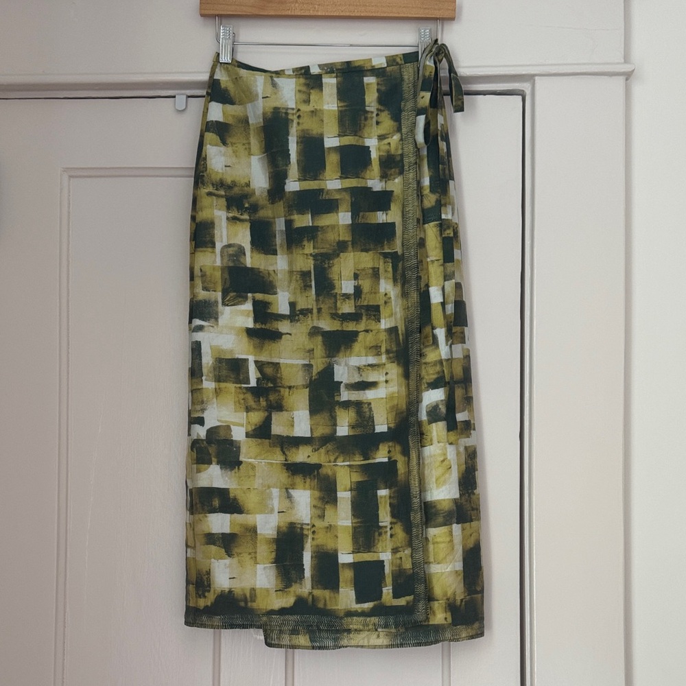 COS Abstract Green and White Women's Skirt